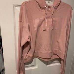 VS SPORT Cropped hoodie with thumb holes